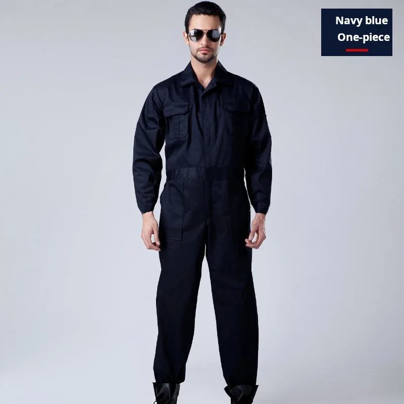 New 2025 Men\'s Pure Cotton Welder Work Clothes Labor Protection Clothing Thickened Fire Retardant Jumpsuit Jumpsuit Overalls 4XL