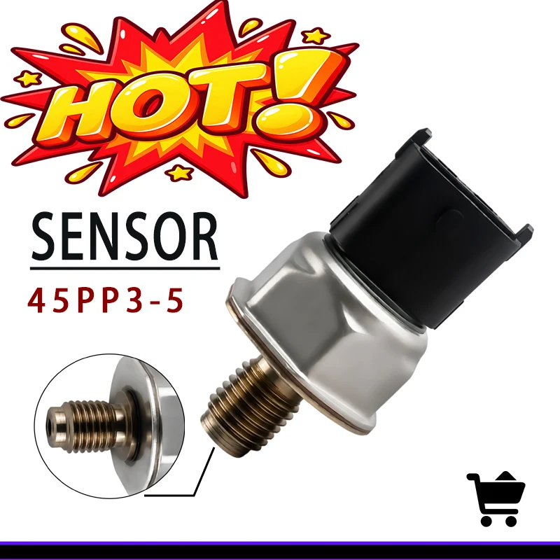 New 45PP3-5 Diesel Engine Fuel Rail Pressure Sensor Common Rail Injection Engine Spare Parts Suitable For Delphi OPEL LH3142