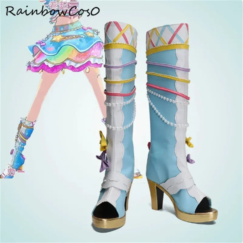 

Моя собственная мечта Айкацу! Серия Обувь для косплея Сапоги Игра Аниме Вечеринка Хэллоуин Рождество РадугаCos0 W4447