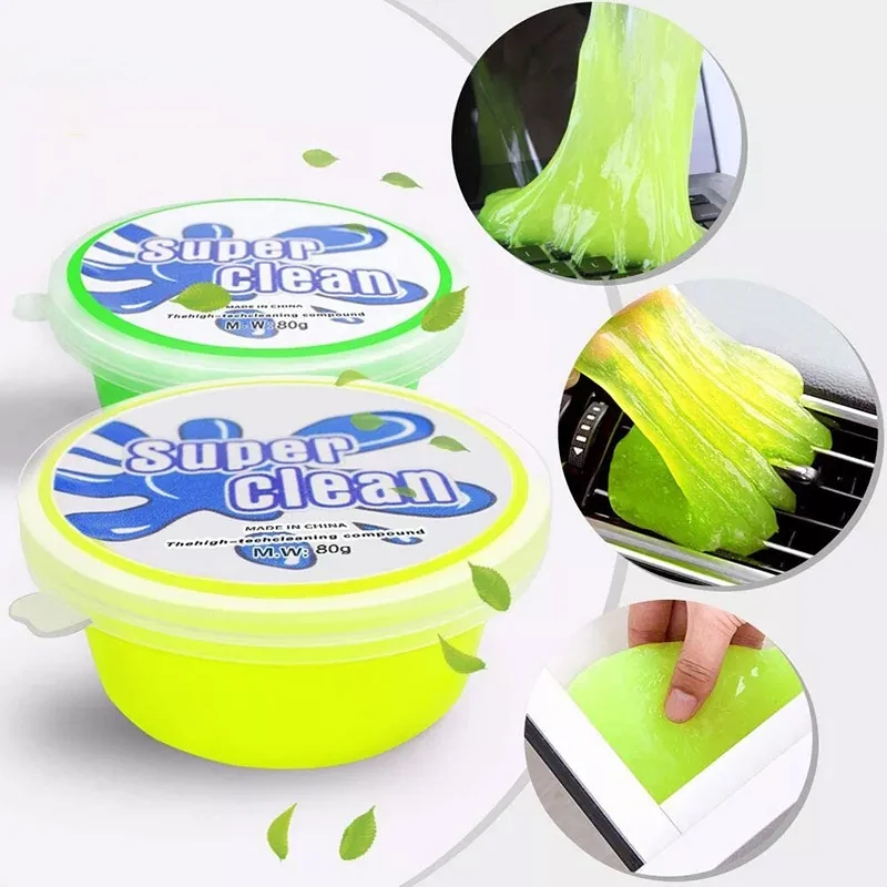 Limpiador de teclado de arcilla para limpieza de Interior de coche, pegamento de limpieza de Gel, Slime Toys, masilla de barro, USB para portátil, 60ML