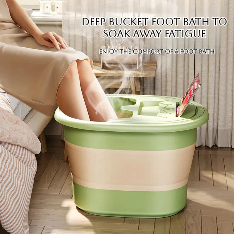 

Портативная ванна для ног для домашнего использования. Пожизная и складная ванна для ног. Массажная раковина для икр.