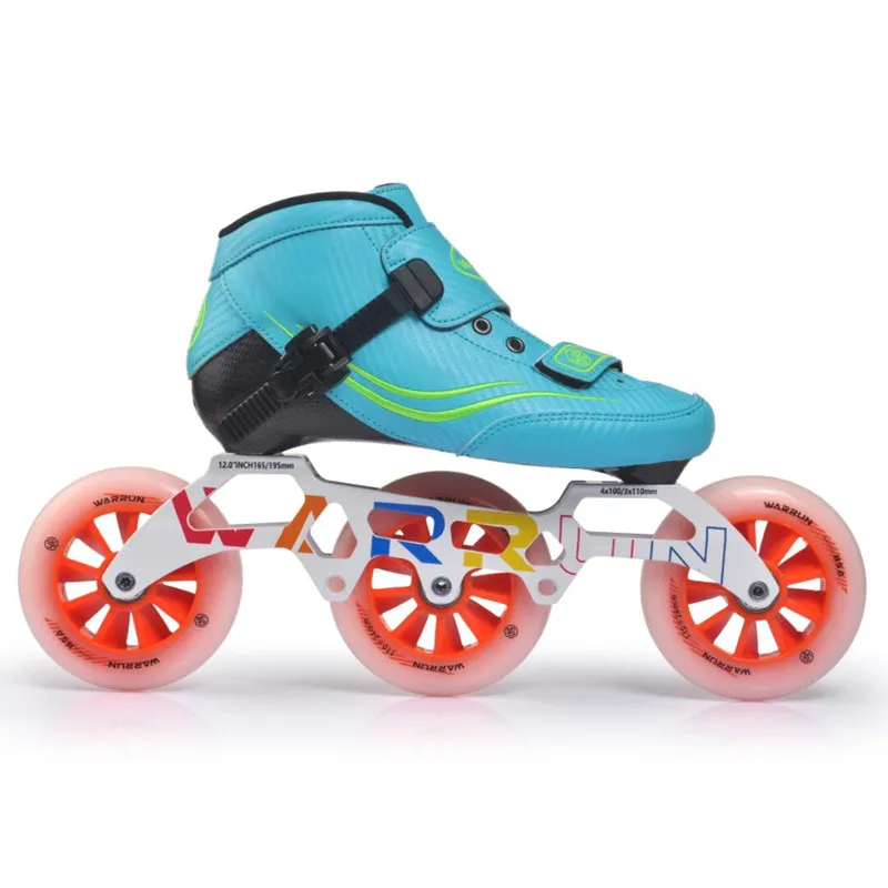 4X90mm Children Kids inline speed skates patines sneaker 3 4 wheels boy girl outdoor sports carbon fiber roller skating shoes