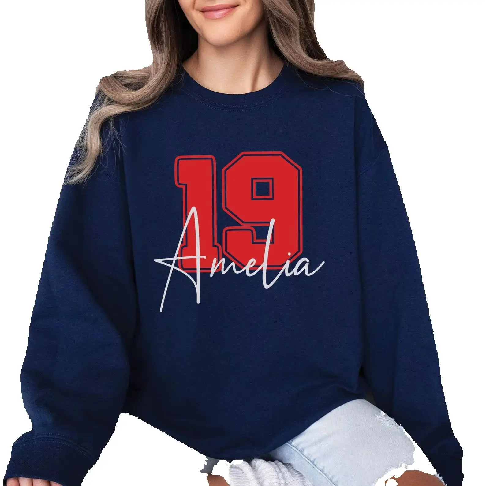 Custom Age Name Birthday Trip Sweatshirt Women 30th Birthday Travel Girls Trip Gift Stylish Crewneck Loose Thin Fleece Sweater