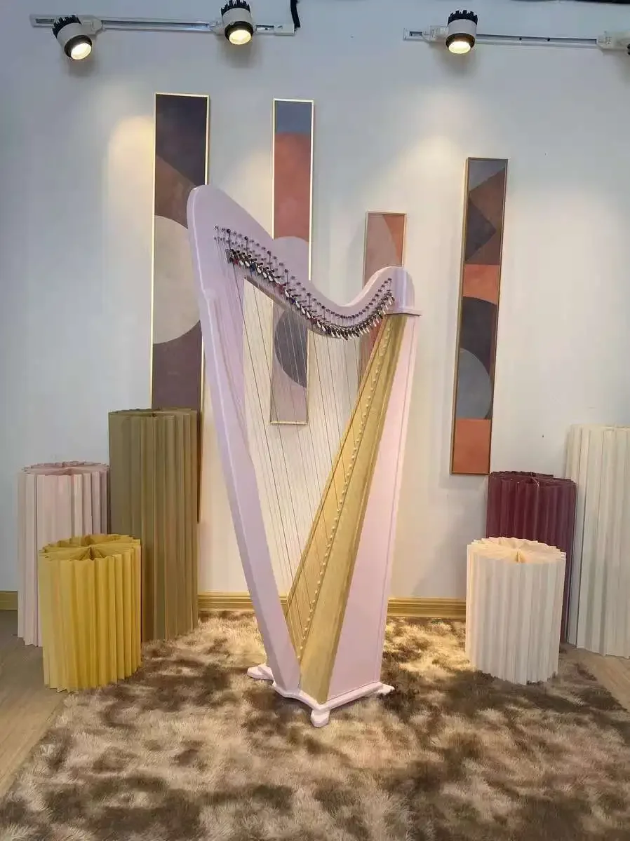 

2025 Professional Lever Harp 19 To 34 String Celtic/Irish Style with Premium Hardwood Soundbox & Carbon Strings