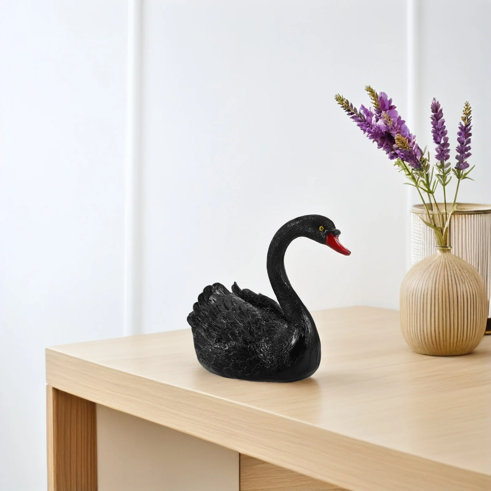 

Floating Swan Sculpture Outdoor Garden Decoration Durable Plastic Pool Pond Statues Lifelike Figurine Realistic Waterproof