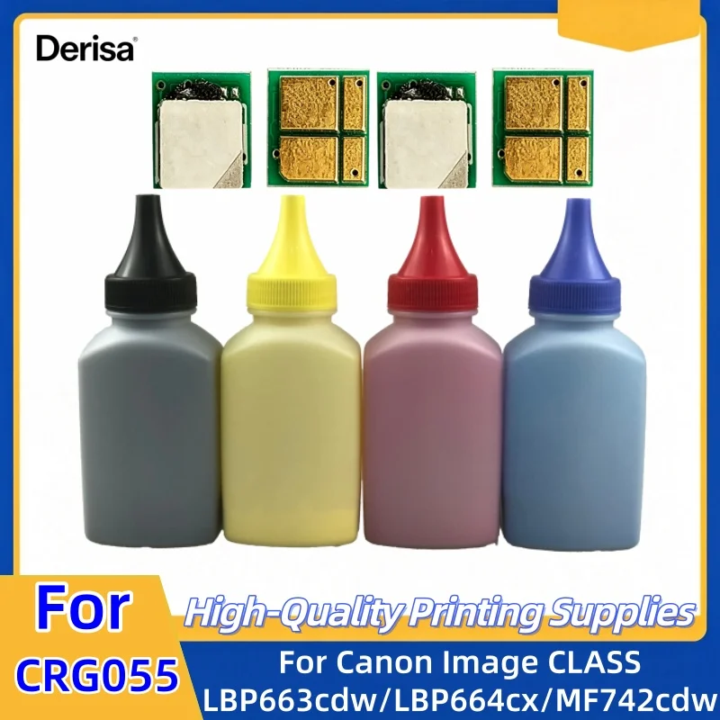 1 Set CRG-055 CRG055 Toner Chip and Powder Compatible for Canon ImageCLASS MF746Cx MF742Cdw MF743Cdw LBP664Cdw LBP663 Laser Tone