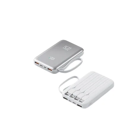 (CCC)22.5W 10000/20000mAh Power Bank для мобильных телефонов iPhone, Huawei и Xiaomi, портативное зарядное устройство со встроенным кабелем
