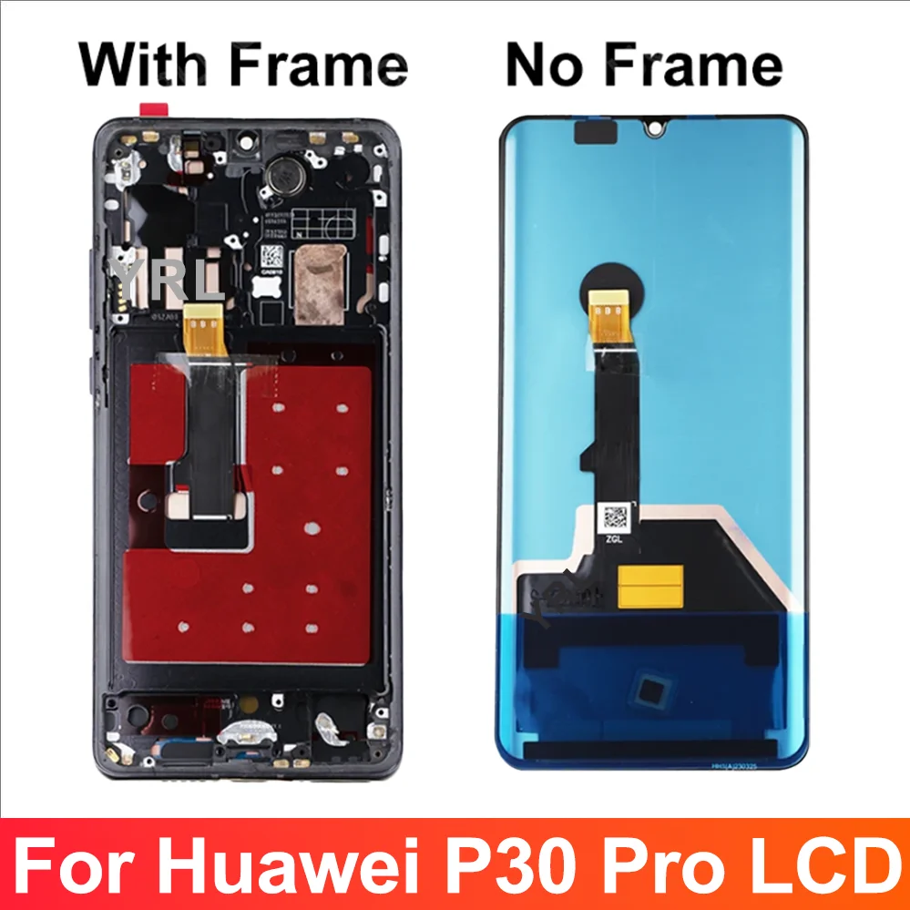 P30 Pro Display Screen with Fingerprints, for Huawei P30 Pro VOG-L29 VOG-L09 Lcd Display Touch Screen Digitizer Replacement