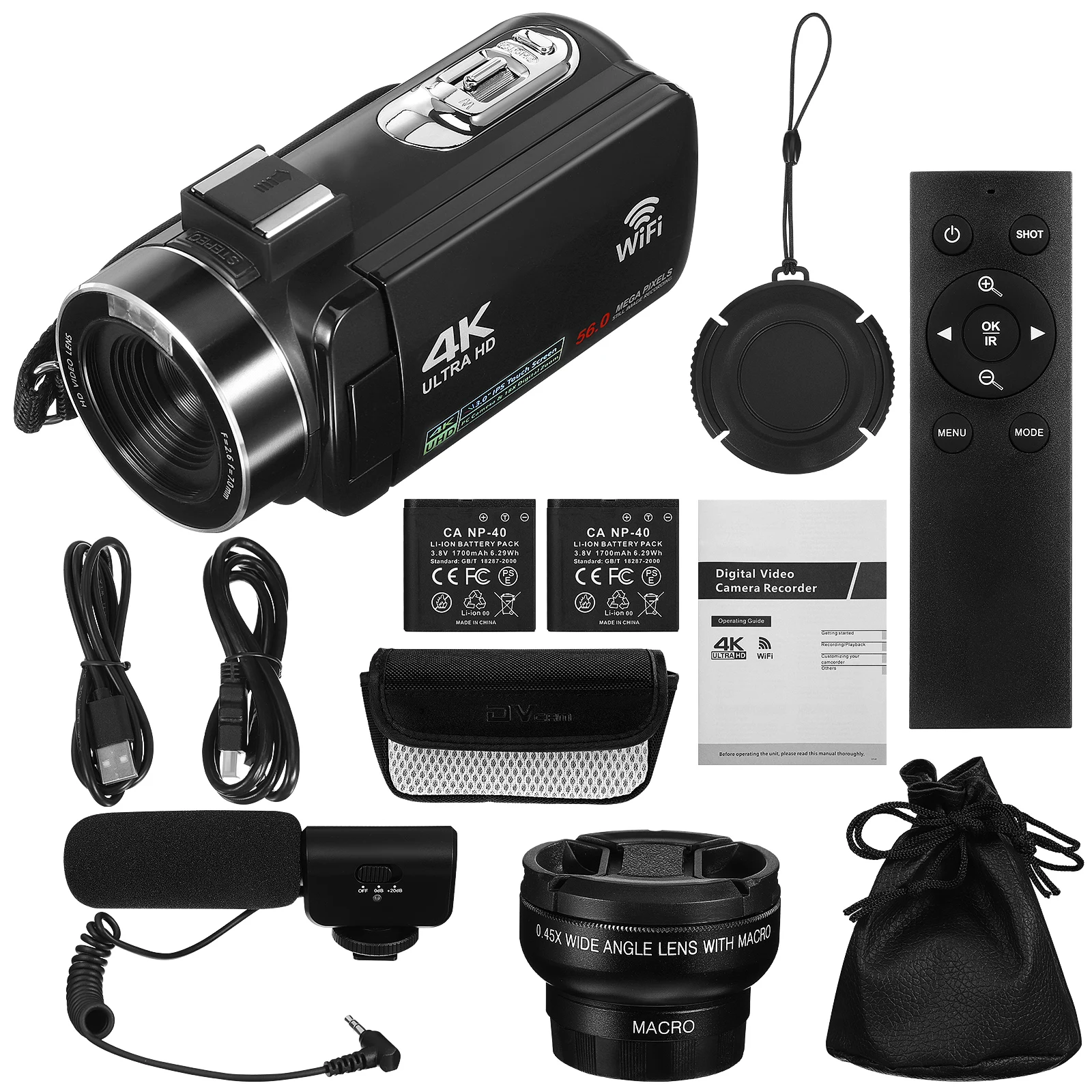 Video High Definition Digital Video Touchscreen Digital für Vlogging Filmen 4-Zoll-Digital