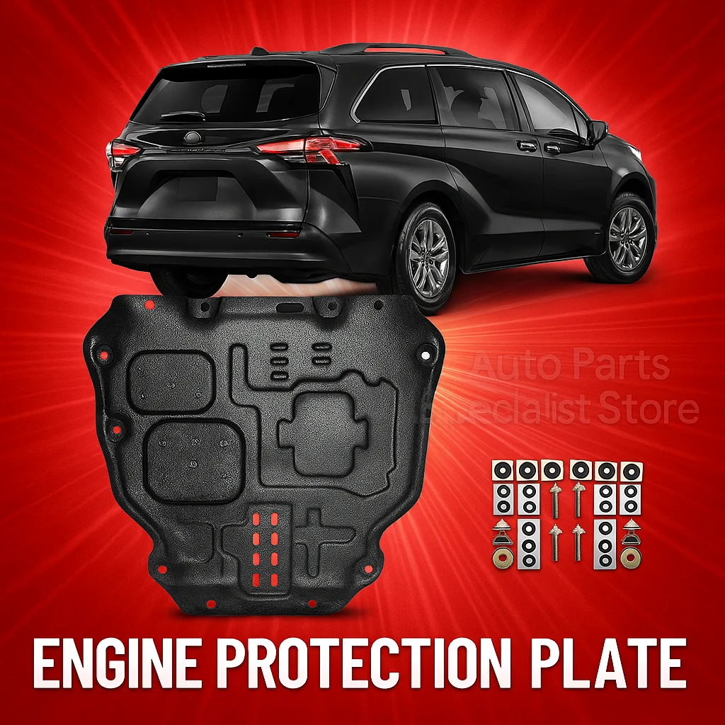 

For Toyota Granvia 2021- Under Engine Guard Board Splash Shield Mud Fender Plate Cover Black Car Mudflap Mudapron Mudguard Lid