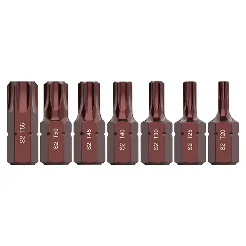 उच्च गुणवत्ता वाले 30/75MM T20/25/30/40/45/50/55 टॉर्क्स इलेक्ट्रिक स्क्रूड्राइवर बिट्स मजबूत चुंबकत्व हेक्स शैंक बैच हेड बिट्स टूल्स 10 best sales टॉर्क्स टी50 - №5