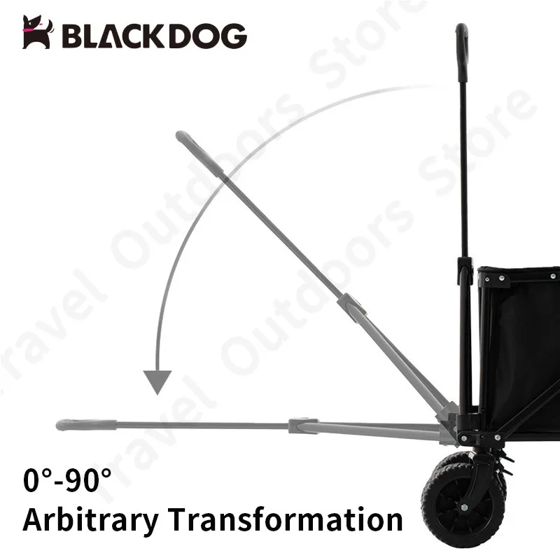 Naturehike BLACKDOG Folding Trolley 150L Large Capacity Outdoor Portable Wagon Cart Camping Travel Shopping Picnic Bearing 120kg