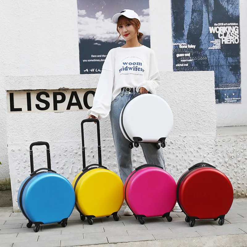 Solid Color Rolling Luggage Kids New Style Wheel Trolley Box Boys Girls Travel Clothes Carry Case