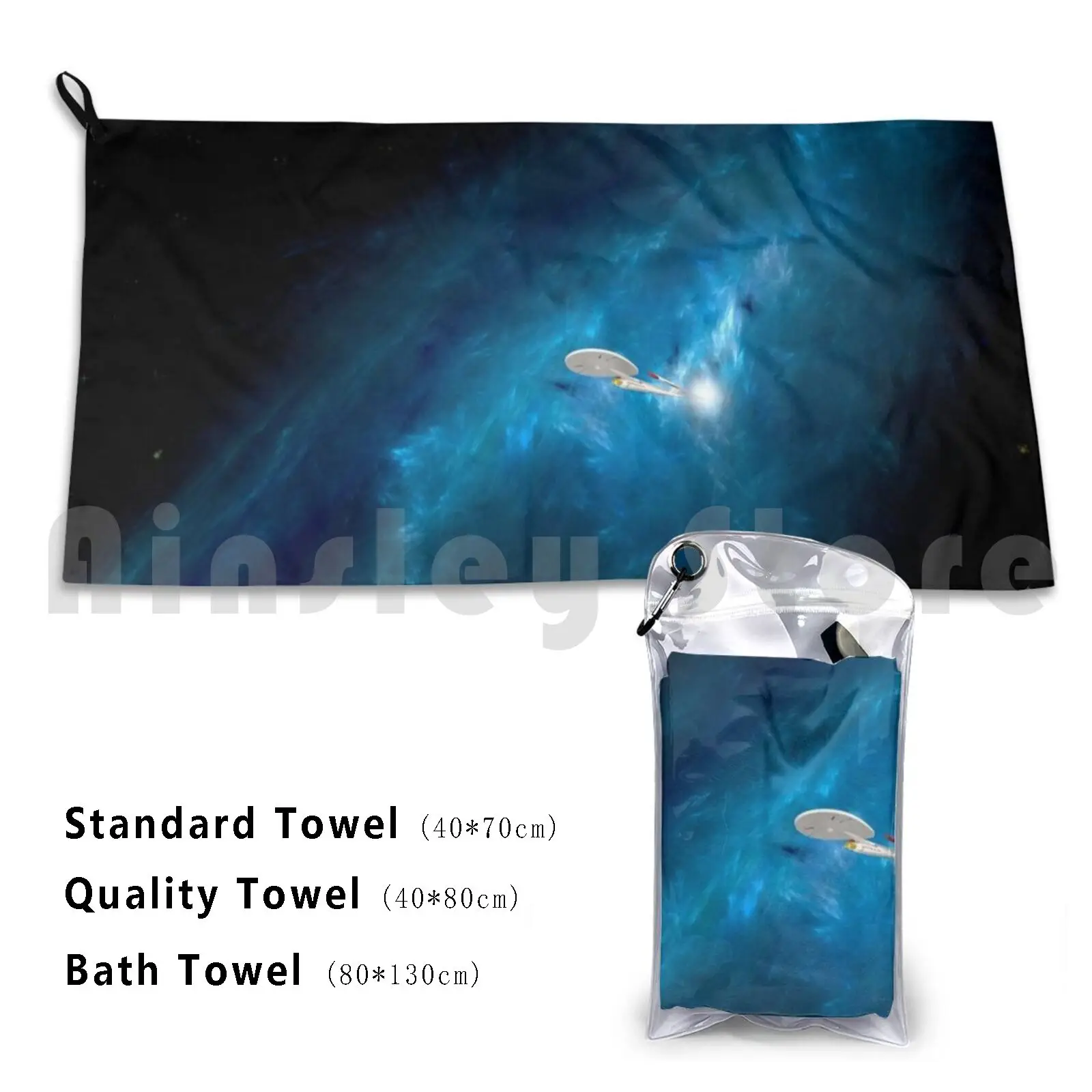 ................engage! Bath Towel Beach Cushion Engage Tv Movie Famous Enterprise Nebula Hot Heat Space Galaxy