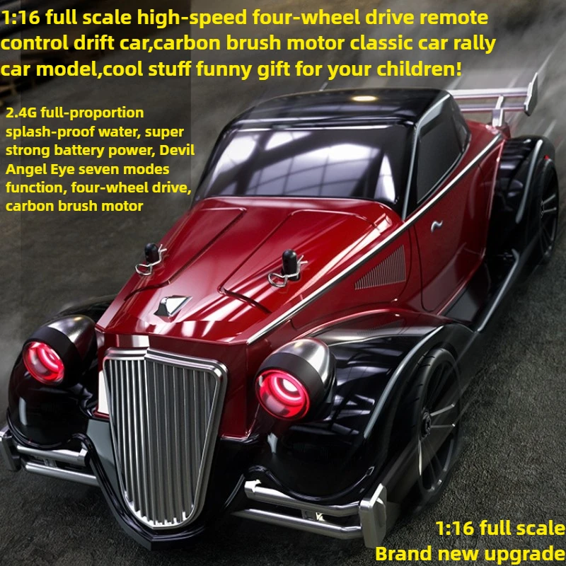 Cool Stuff Toy Car Funny Gift-1:16 High-speed 4WD Rc Drift Car,Kawaii Carbon Brush Rc Cars for Adults,profession Rally Car Model