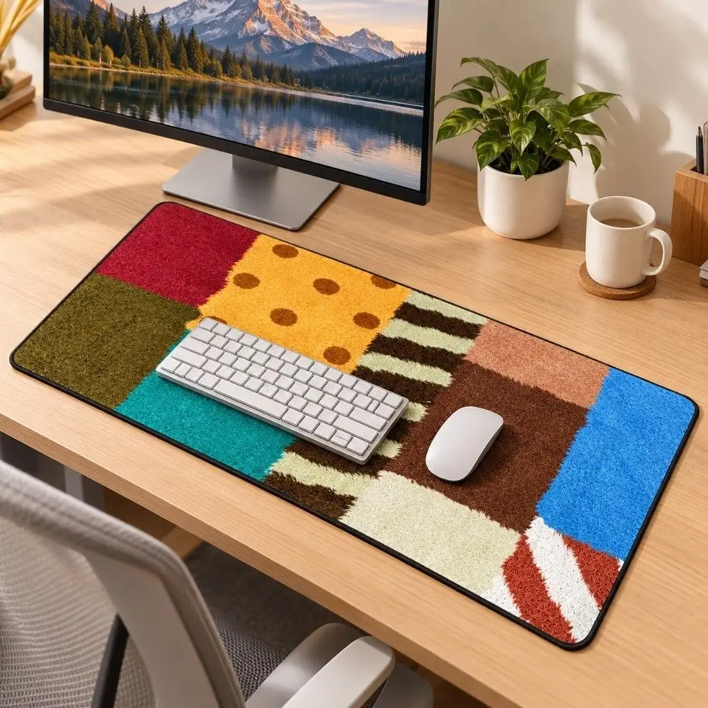 Practical Cartoon Pattern Mouse Pad Non-Slip Large Size Writing Mat Dustproof Laptop Table Mat Gaming