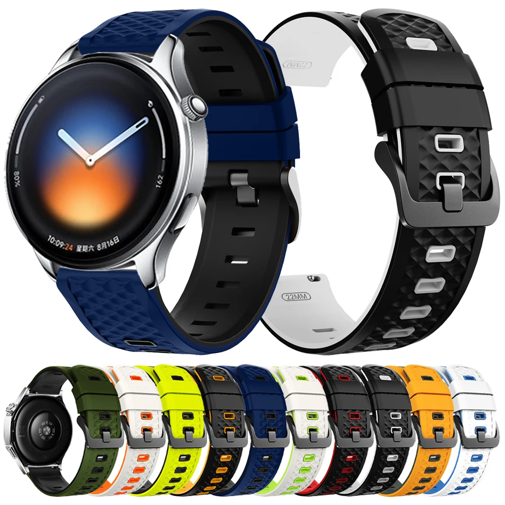 Silikonarmband 22mm für Xiaomi Watch 5/Mi Watch Color 2 S4 S3 S2 S1 2 Pro Ersatzarmband für HUAWEI WATCH 5 4 GT6 Pro Armband