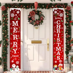 Christmas Hanging Flag Christmas Decor For Home 2024 Porch Door Banner Xmas Gifts Christmas Party Decor 2025 Ornaments Supplies