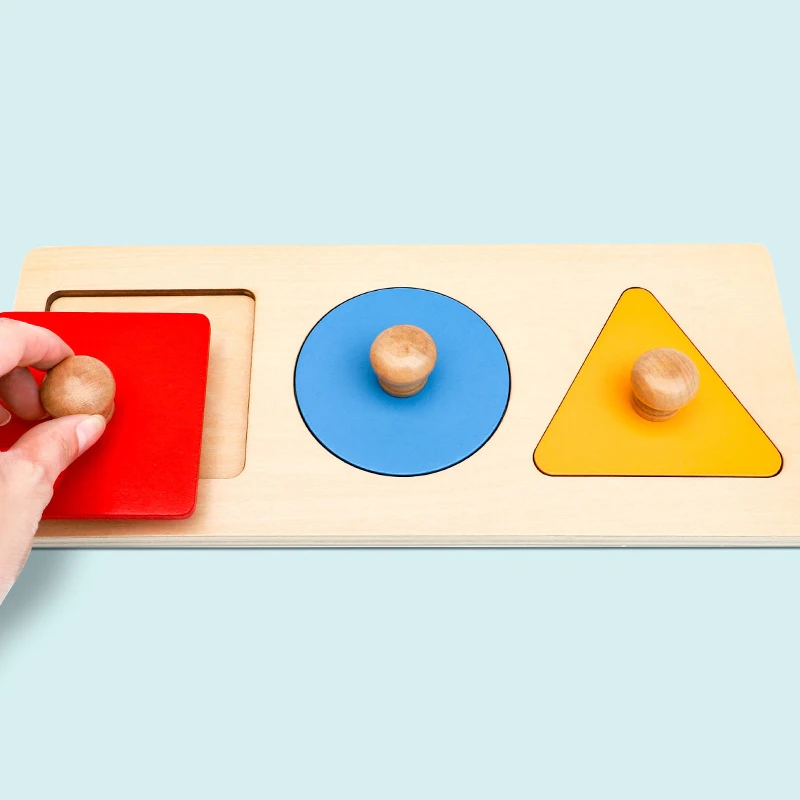 Giocattoli puzzle Montessori Forme geometriche in legno Ordinamento matematica Gioco educativo per l'apprendimento prescolare colorato Giocattoli per bambini