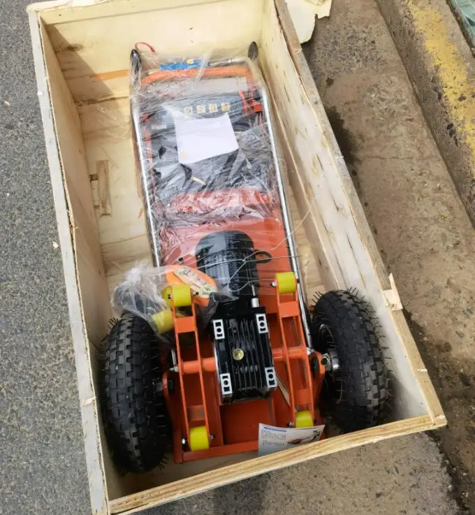 

Electric Hand Trolley Stairs Climbing Machine Motor 400KG Cement Sand Heavy Goods Moving Cart up and down Stairs