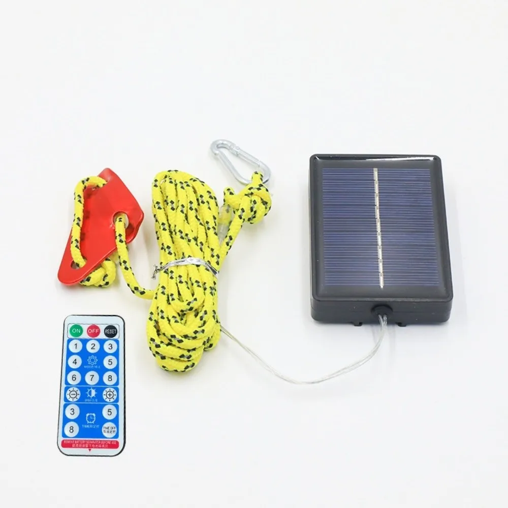 Safety Solar Tent Guy-line Light Reflective Windproof Camping Rope Light Anti-Trip Thickened Wind Rope Light Canopy