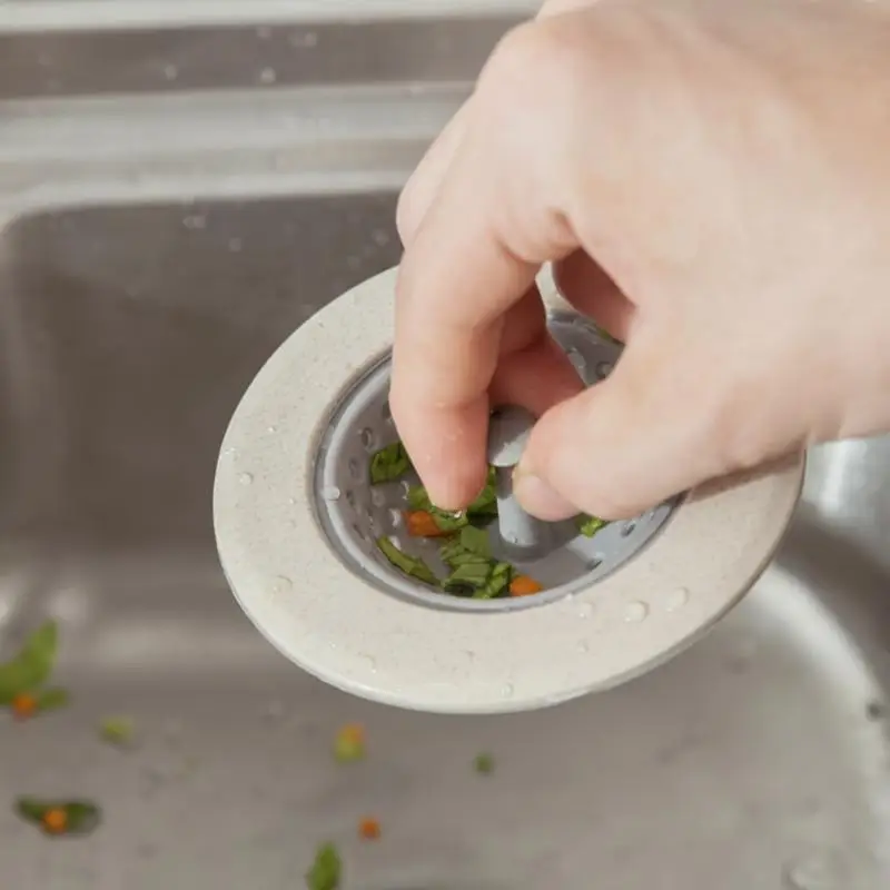 (Silicone Kitchen Sink Drain Strainer Anti Clog Design Universal Fit For Vegetable Washing And Dish Cleaning)