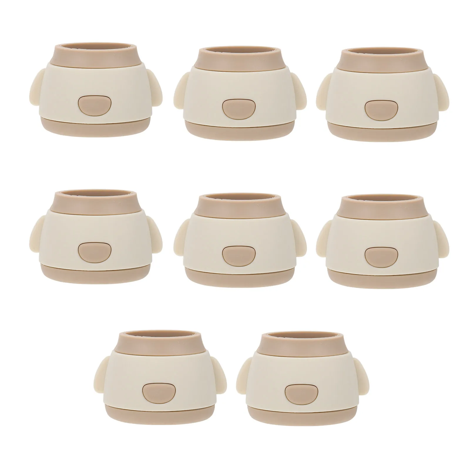 8Pcs Anti-Skid Chair Leg Covers Soft Silicone Furniture Foot Protectors for Hardwood Tile Laminate Floors Chair Table Desk Stool