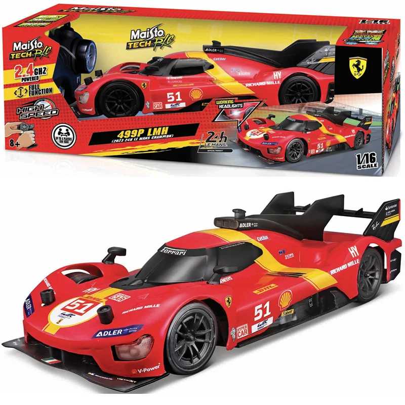 Auf Lager Stärke 1:16 Rc Ferrari 499p # 51 Alpine A424 24-H Le Mans 2,4 GHz ferngesteuerte Automodelle Simulation Miniatur Spielzeug Geschenk