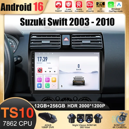 Android autoradio estéreo para Suzuki Swift 2003 - 2010 navegación automática GPS unidad principal reproductor de vídeo Multimedia 4G Carplay 2din DVD