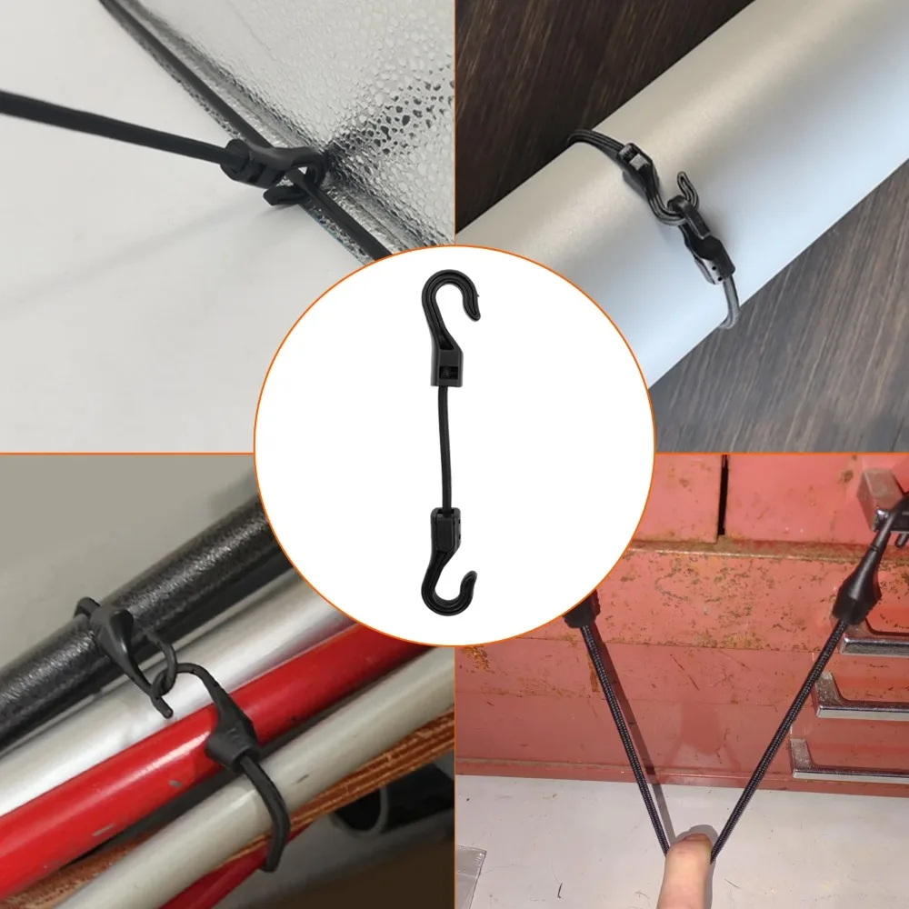 High Elasticity Bungee Cords with Plastic Hooks