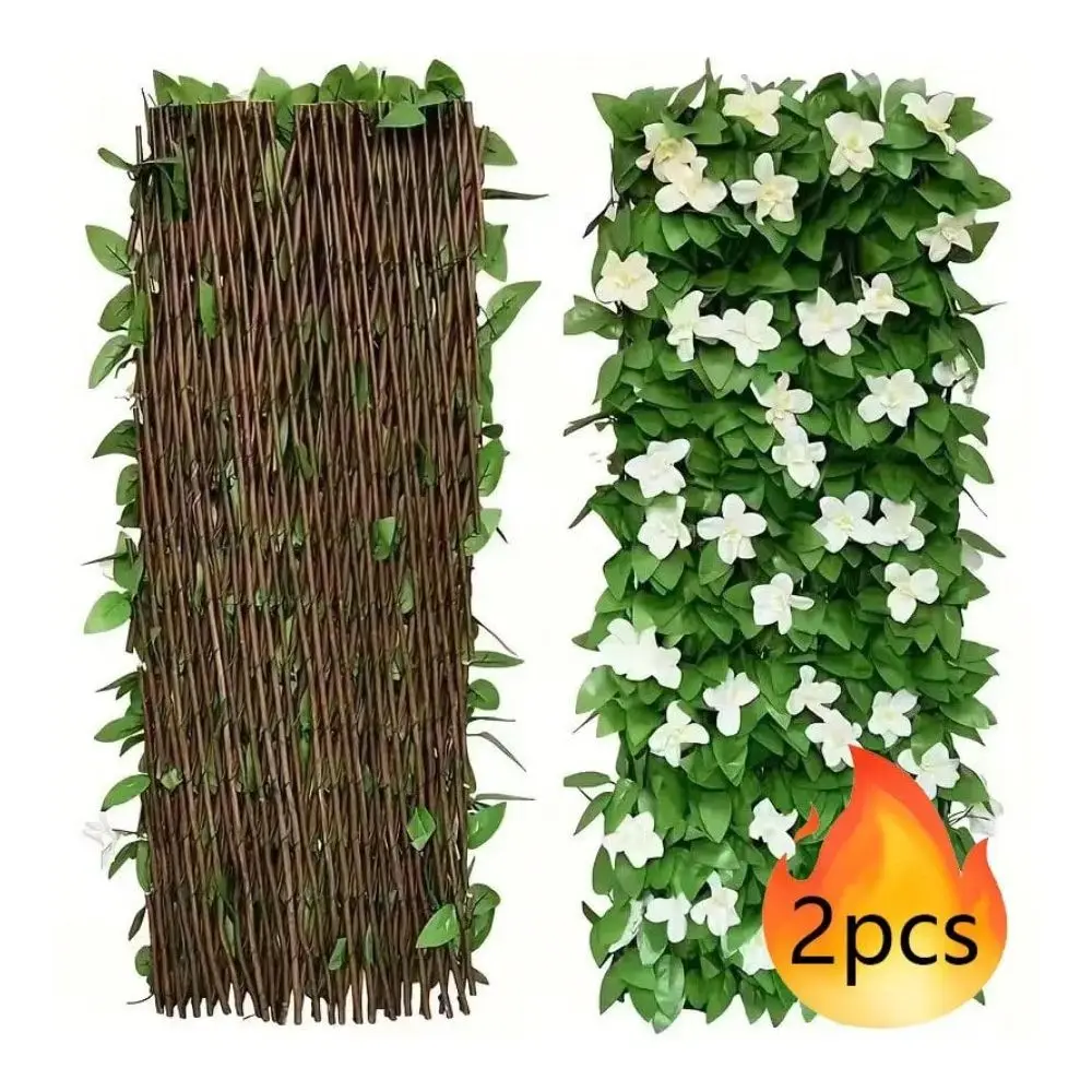 

Expandable Artificial Vine Privacy Fence Durable Plastic, Connectable Green Wall, For Outdoor Garden, Home, Halloween, Christma