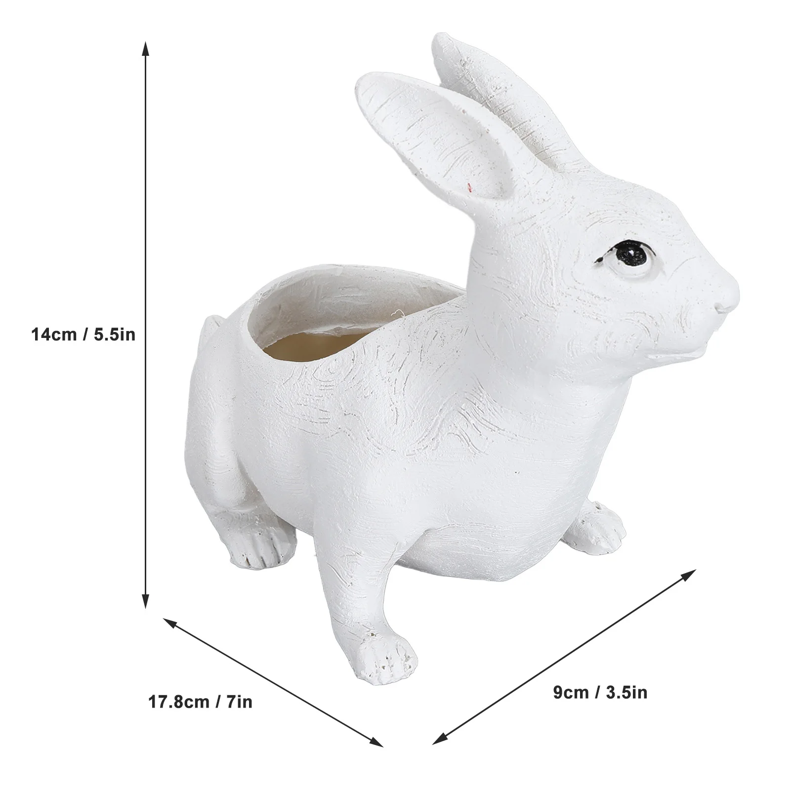 Succulent Plant Pot Rabbit Statue Resin Craft Flowerpot Outdoor Courtyard Garden Decoration Planter image 6