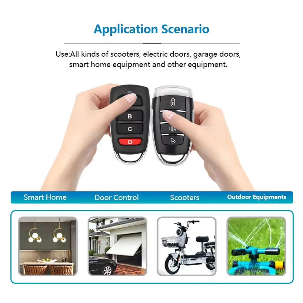 Télécommande sans fil pour portail et porte de garage, copie automatique, code partenaire, duplicateur RF, 280 MHz, 915MHz, 868MHz, 433MHz