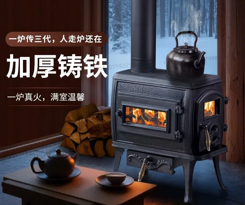 Cast iron fireplace for home wood burning real stove indoor wood burning heating b&b stove energy saving