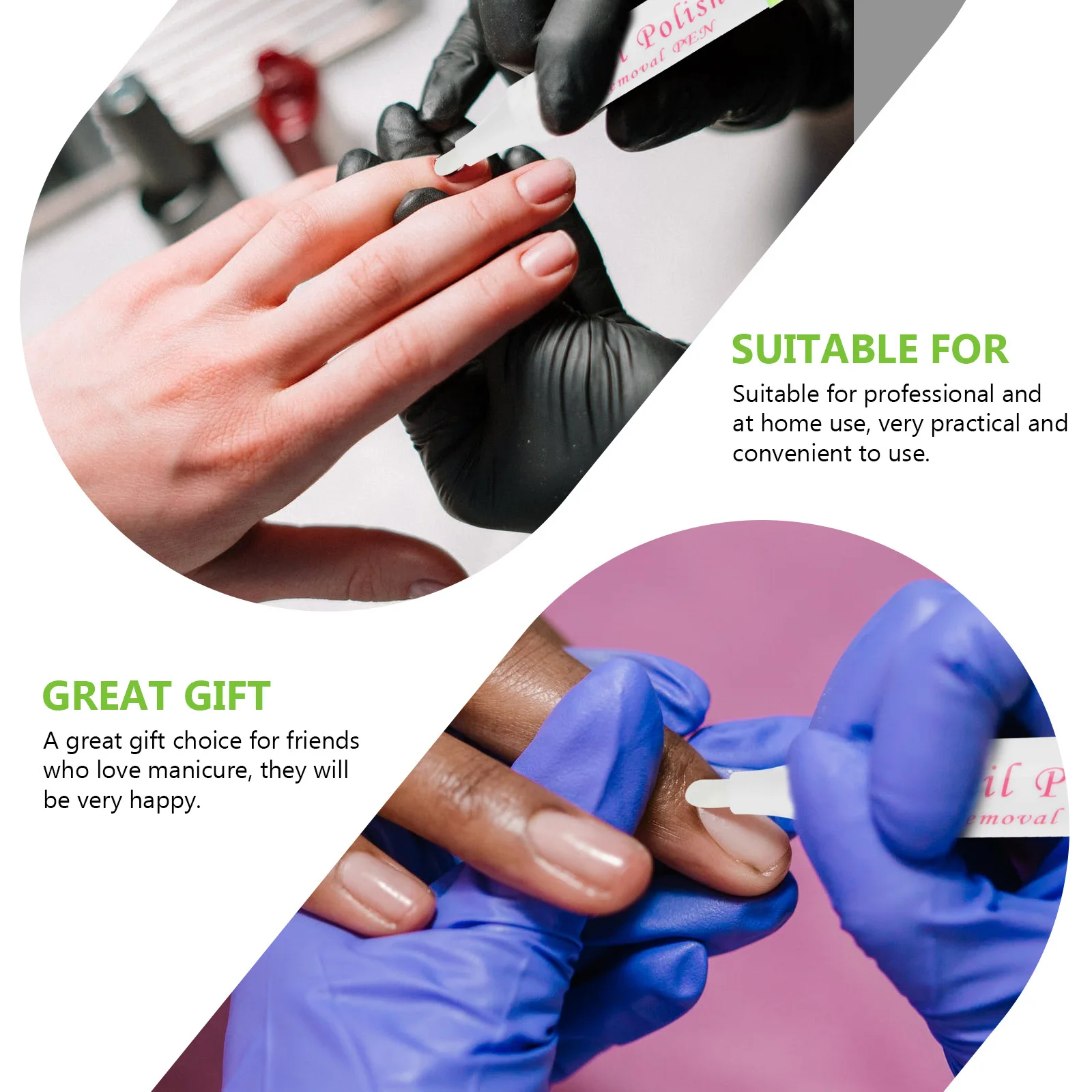 10 قطعة قلم إزالة التلوث للأظافر تصميم محمول مادة آمنة مستلزمات مانيكير احترافية أقلام مزيل طلاء الأظافر