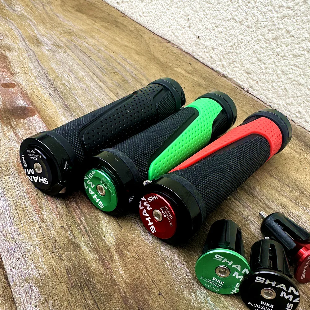 New Mountain Bike Grips Set Double Lock Rubber Shock-absorbent Non-slip Breathable Fast Descent Cycling Folding Bicycle Grips