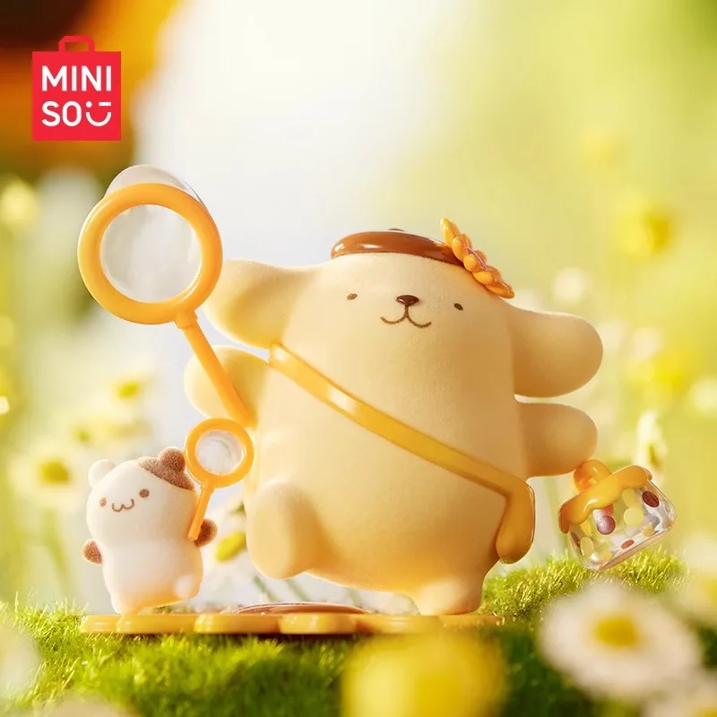 MINISO Sanrio Pom Pom Purin Childhood Four Seasons Series Blind Box toys Ornaments Birthday Gift Kawaii Animation Peripheral Toy
