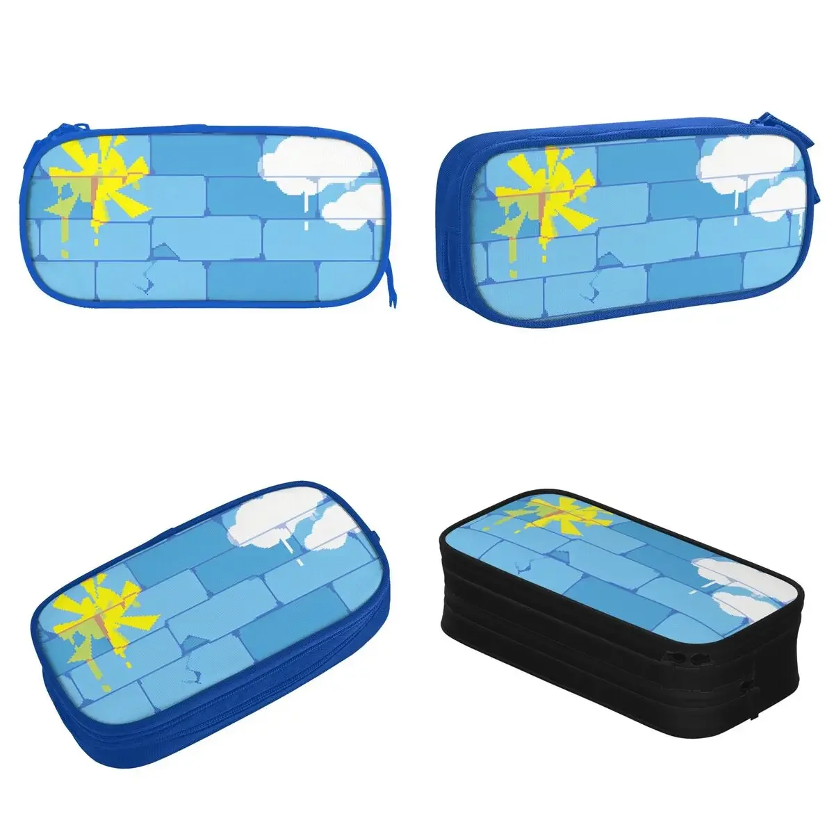 Deltarune Bricks Pixel Art Pencil Case Cute Pen Pencil Bags Girls Boys Big Capacity Students School Cosmetic Pencilcases