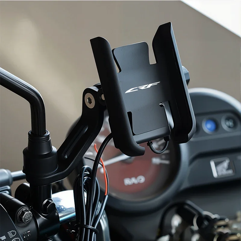 For Honda CRF250X CRF450R CRF450X CRF450RX CRF 250 Motorcycle Phone Shock Absorbing Alloy Navigation Bracket Holder GPS view 4
