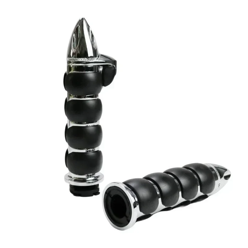 

Chrome 7/8" 22mm Hand Grips For Honda Suzuki Kawasaki Yamaha Street Bike Custom