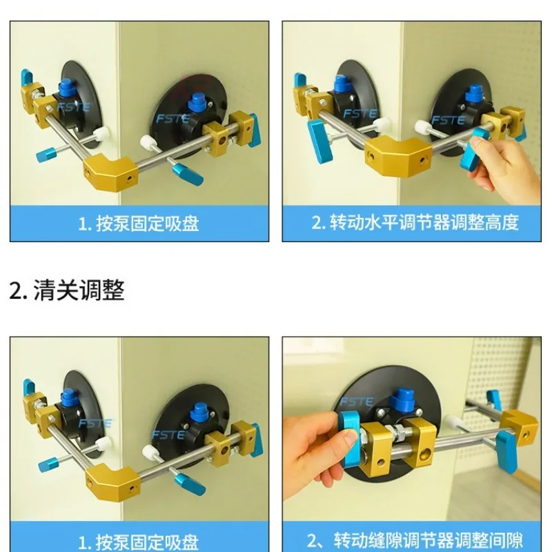 Stone L-shaped countertop tensioner, tile marble slab seamless splicing leveler