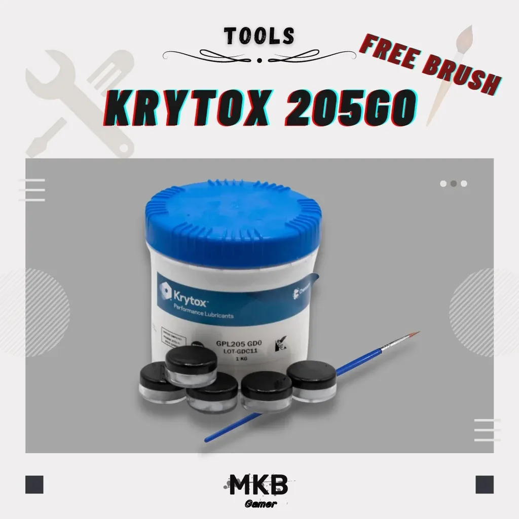 [READY STOCK] Krytox GPL205G0 Lube 10g for Mechanical Switches and Mechanical Keyboard - FREE LUBING BRUSH