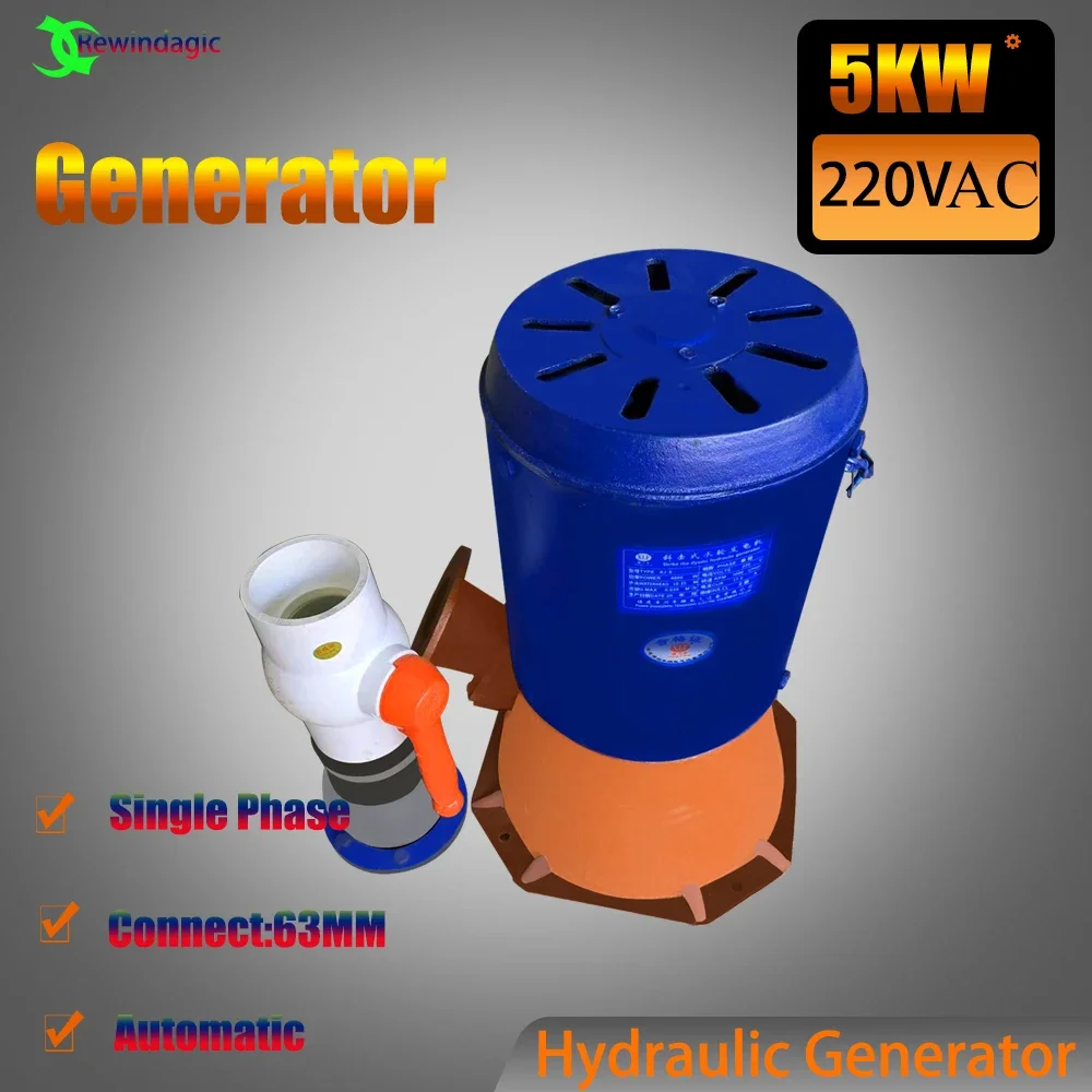 new 3KW 5KW 10KW Electric Water Turbine Hydroelectric Generator 220V Alternative Power Energy Generator Lighting Charging 5000W
