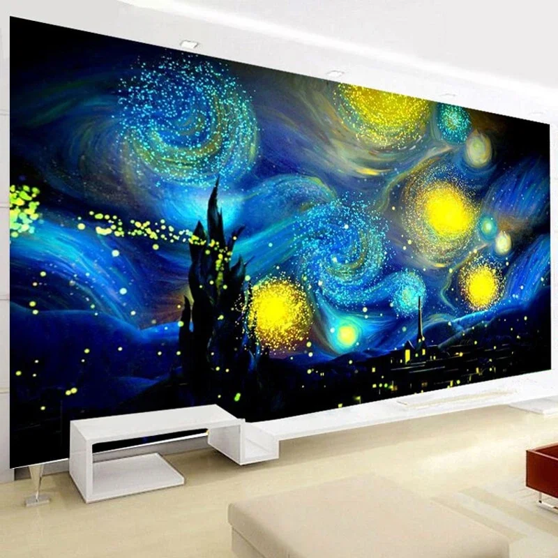 

DIY full Diamond Embroidery,Round Diamond Van Gogh Starry Sky Living room decoration rhinestone beads Diamond painting