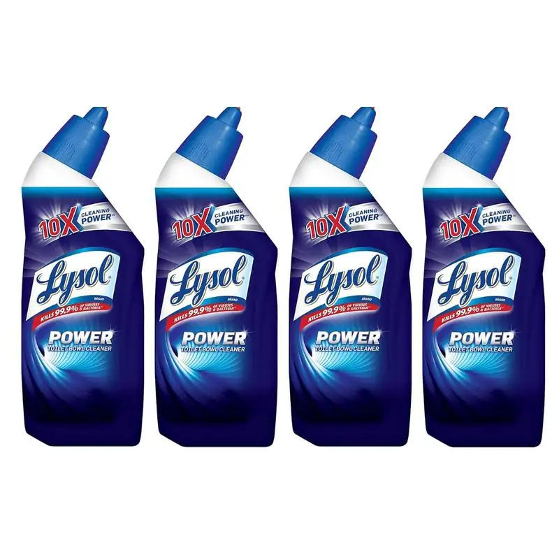 

Lysol Power Toilet Bowl Cleaner, 24 Ounce, 10X Cleaning Power (Pack of 4)