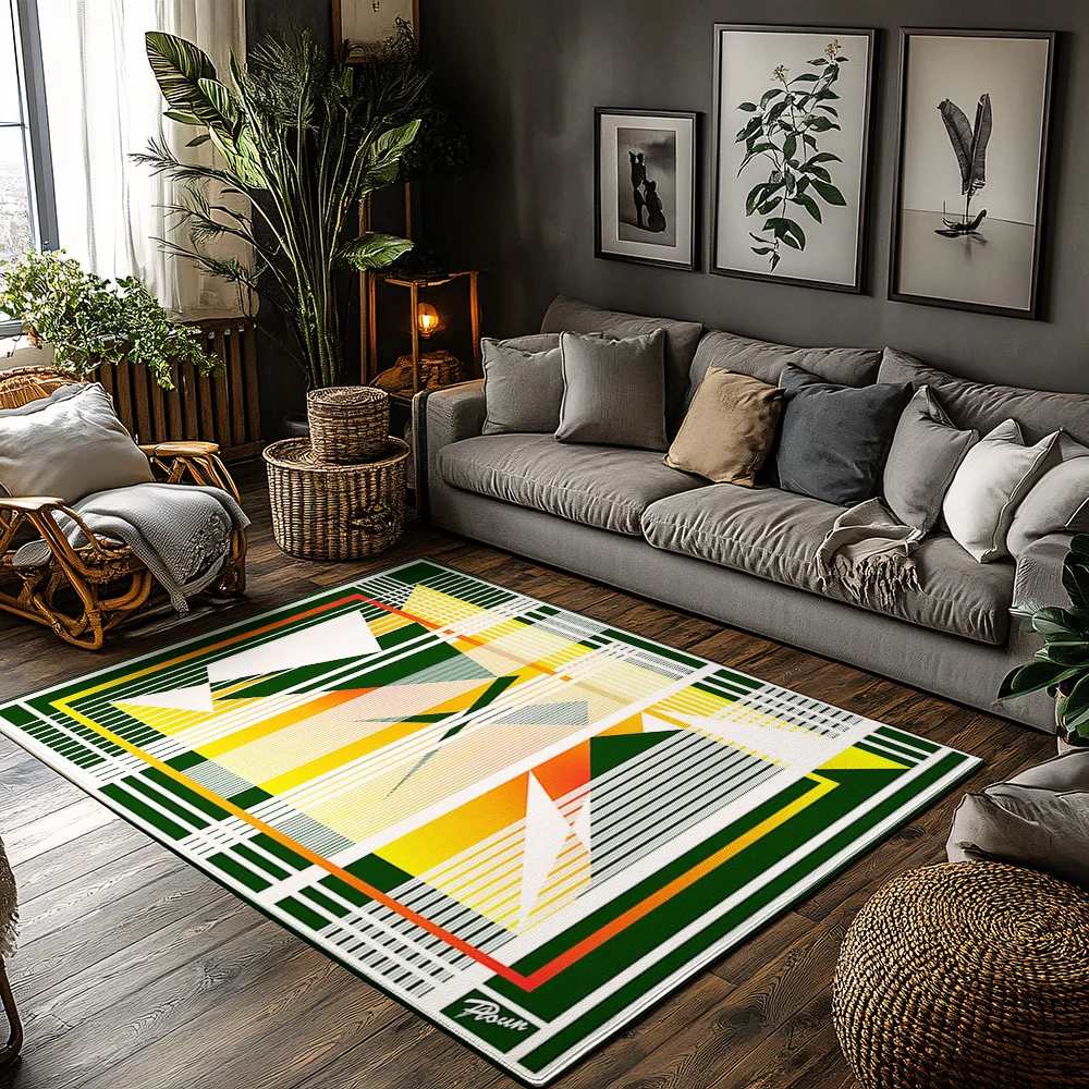 

Modern Abstract Area Rug Indoor Outdoor Mat Geometric Pattern Non Slip Floor Carpet Living Room Decor Home Accent