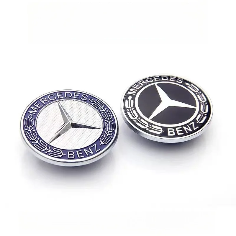 Metal Car Front Hood Badge Sticker Original Hood Flat Label Sticker For Mercedes Benz W203 W204 W205 New A/B/C/E Class C200L CLA