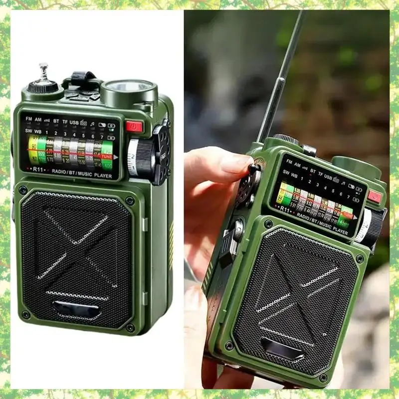 Radio Surya Darurat Yang Dioperasikan dengan Tangan Cerdas Radio Alarm Berkemah Luar Ruangan Bluetooth Surya Radio Alarm Berkemah Luar Ruangan Bluetooth