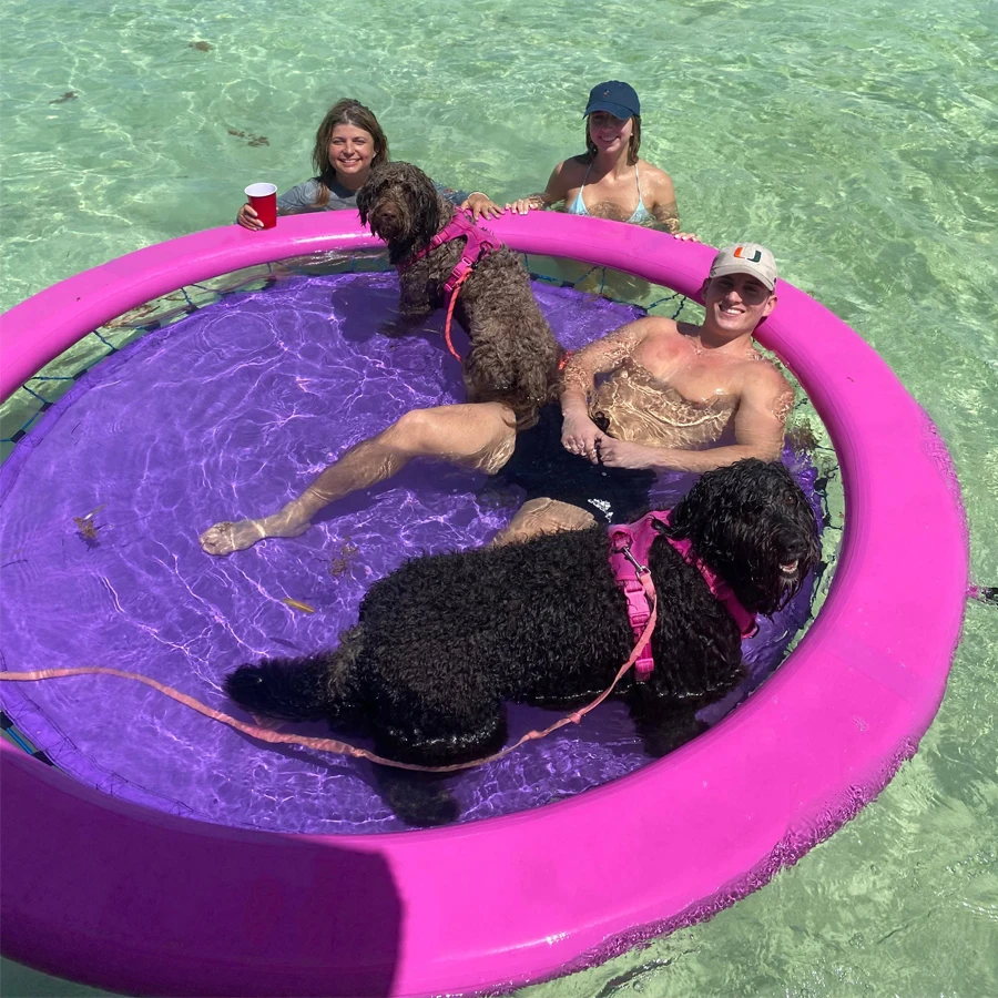 

Hot Sale Float Swimming Lounger Pool Portable Inflatable Floating Water Hammock With Mesh