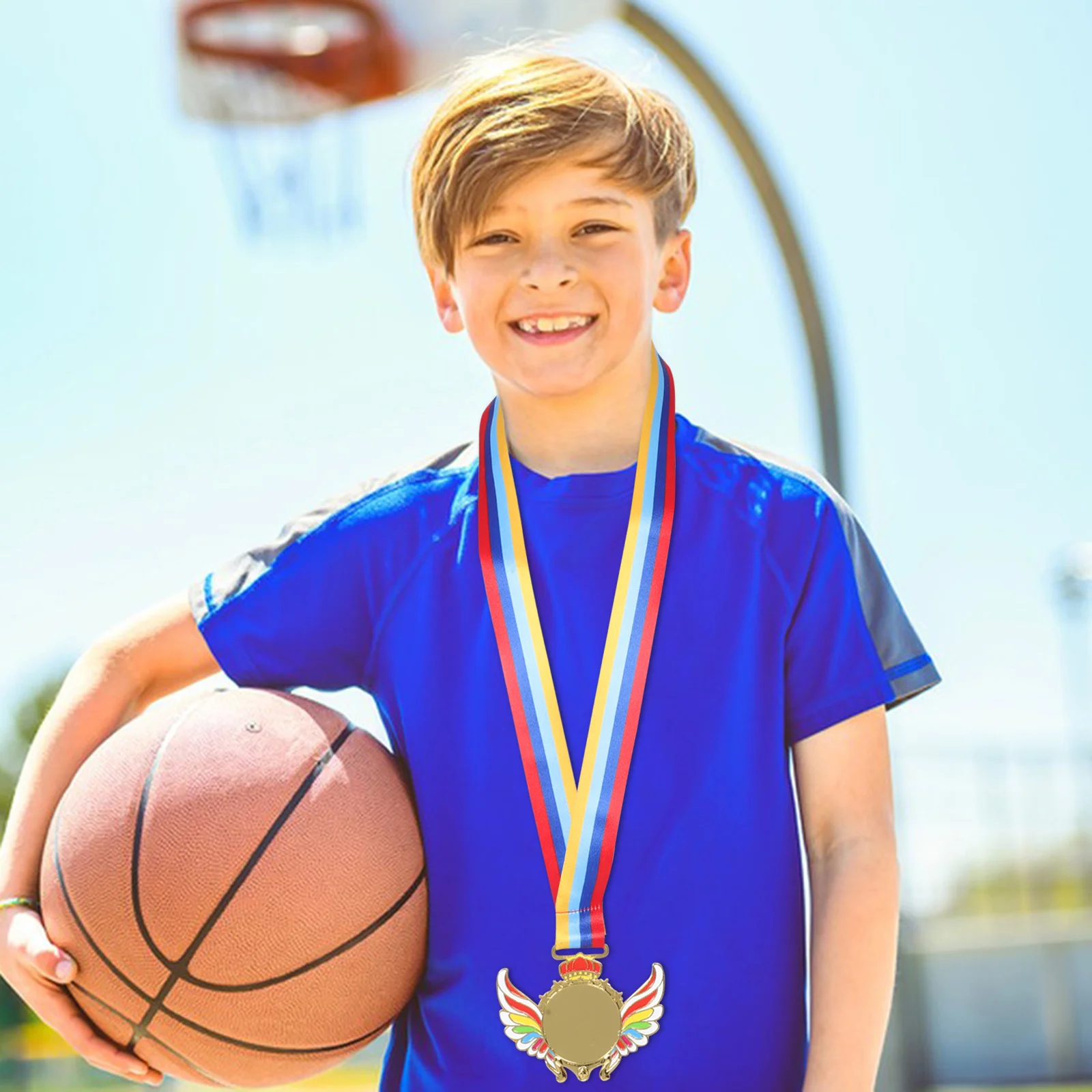 

Award Medal Neck Ribbon Plastic Medal Kids Sports Competitions Events Party Favor Classroom Prize Children Sports Party Favors